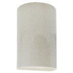 Ceramic Cylinder Up / Down Wall Sconce - White Crackle