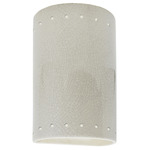 Ambiance 5990 Cylinder Down Wall Sconce - White Crackle