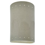 Ambiance 5990 Cylinder Down Wall Sconce - Celadon Green Crackle