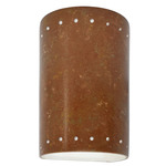 Ambiance 5990 Cylinder Down Wall Sconce - Rust Patina