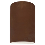 Ceramic Cylinder Up / Down Wall Sconce - Real Rust