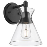 Malta Wall Sconce - Matte Black / Clear