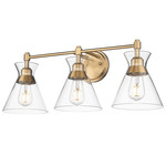 Malta Bathroom Vanity Light - Brushed Champagne Bronze / Clear