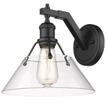Orwell Wall Light - Matte Black / Clear
