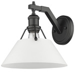 Orwell Wall Light - Matte Black / Opal