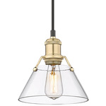 Orwell Pendant - Brushed Champagne Brass / Clear