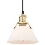 Orwell Pendant - Brushed Champagne Brass / Opal