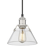 Orwell Pendant - Pewter / Clear