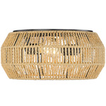Marlee Ceiling Light Fixture - Matte Black / Raffia