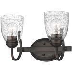 Parrish Bathroom Vanity Light - Rubbed Bronze / Seeded