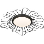 Yasmin Ceiling Light - Natural Black / Opal