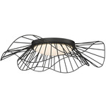 Elena Ceiling Light - Natural Black / Opal
