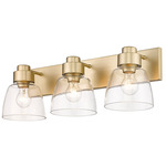 Remy Bathroom Vanity Light - Brushed Champagne Brass / Clear