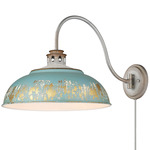Kinsley Swing Arm Wall Lamp - Antique Teal