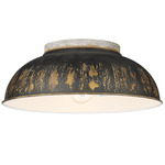 Kinsley Ceiling Light - Aged Galvanized Steel / Antique Black Iron