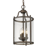 Payton Pendant - Rubbed Bronze / Clear