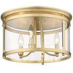 Payton Ceiling Light - Brushed Champagne Brass / Clear