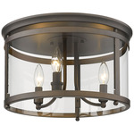 Payton Ceiling Light - Rubbed Bronze / Clear