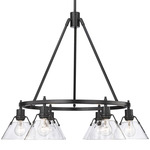 Orwell Chandelier - Matte Black / Clear