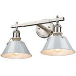 Orwell Bathroom Vanity Light - Pewter / Dusky Blue
