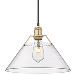 Orwell Pendant - Brushed Champagne Brass / Clear