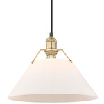Orwell Pendant - Brushed Champagne Brass / Opal