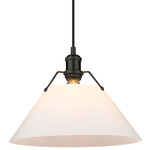 Orwell Pendant - Matte Black / Opal