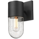 Ezra Outdoor Wall Light - Black / Seeded