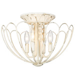 Marguerite Semi Flush Ceiling Light - Vintage Parisian White