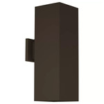 Up/Down Square Outdoor Wall Light - Bronze