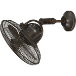 Bellows IV Indoor/Outdoor Wall Fan - Aged Bronze Textured / Aged Bronze