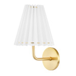 Demi Wall Sconce - Aged Brass / White