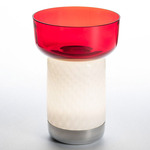 Bonta Portable Table Lamp - White / Red