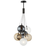 Burst Multi Light Pendant - Black / Smoke / Clear / Frosted / Amber