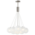 Burst Multi-Light Pendant - Satin Nickel / Frosted