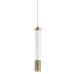 Cortex Pendant - Natural Aged Brass / Clear / White
