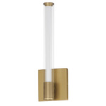 Cortex Wall Sconce - Natural Aged Brass / Clear / White