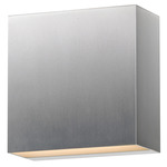 Cubed Outdoor Wall Light - Satin Aluminum