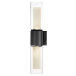 Dram Cylinder Outdoor Wall Light - Black / Clear / Frosted
