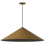 Pitch Wide Cone Pendant - Antique Brass