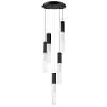 Reeds Multi Light Pendant - Black / Clear