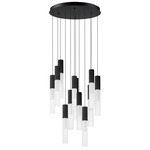 Reeds Multi Light Pendant - Black / Clear