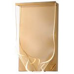 Rinkle Wall Sconce - French Gold / Clear Patterned Acrylic