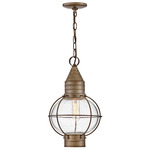 Cape Cod Outdoor Pendant - Burnished Bronze / Clear Seedy