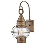 Cape Cod Outdoor Wall Sconce - Burnished Bronze / Clear Seedy