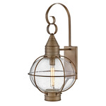 Cape Cod Outdoor Wall Sconce - Burnished Bronze / Clear Seedy