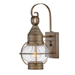 Cape Cod Outdoor Wall Sconce - Burnished Bronze / Clear Seedy