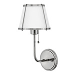 Clarke Wall Sconce - Matte White / Polished Nickel