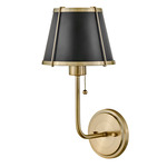 Clarke Wall Sconce - Black / Warm Brass