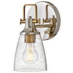 Easton Wall Sconce - Polished Nickel / Heritage Brass / Clear Seedy